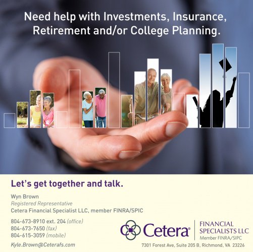 Money can be tight this time of year with all the holiday shopping. If you need help with investments or financial planning, go with Cetera.