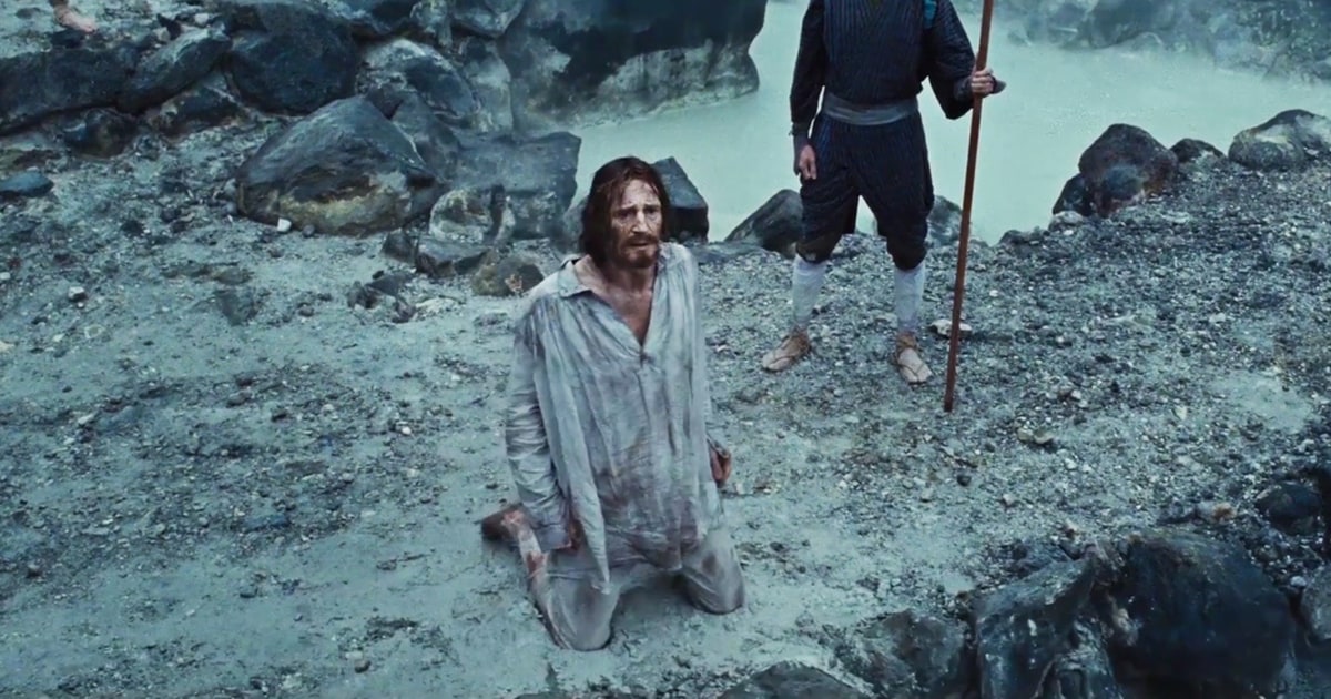 RollingStone's tweet photo. Watch Martin Scorsese's brutal trailer for his new film #Silence, starring Adam Driver and Liam Neeson https://t.co/AIKmBL0Mue https://t.co/rItQk2zSBG