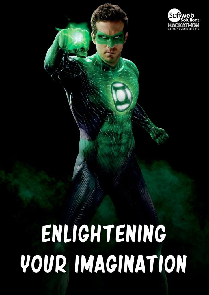 RV928's tweet image. Participating in #SoftwebHackathon2016 
And my team name is #SoftwebGreenlantern