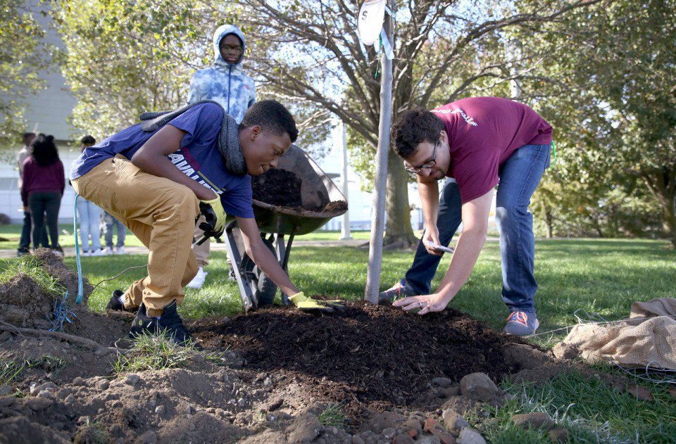 PwCUS's tweet image. #PwCGives to make our communities greener. Every time the @cavs drain a three, we plant a tree! 🏀🌳 Share your giving stories. #Trees4Threes