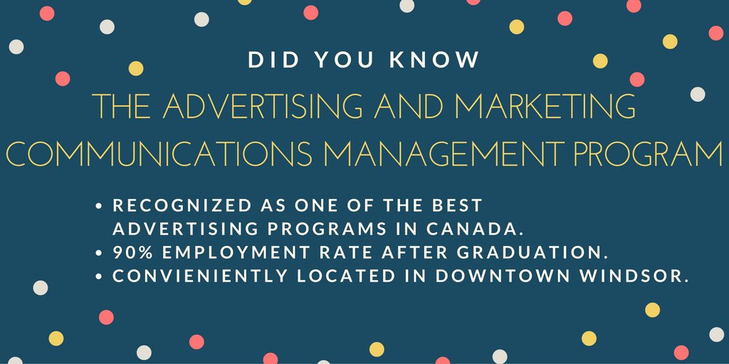 potentialsaints's tweet photo. The advertising program at St. Clair College is an easy choice. Pick a program that gives you opportunities! @stclairadv @StClairCollege https://t.co/rRKChYgKcU