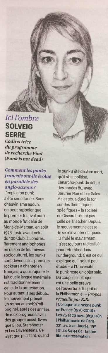 balkowskiT's tweet photo. . @Telerama is #punk @SolveigSerre https://t.co/ktYo0JKmat