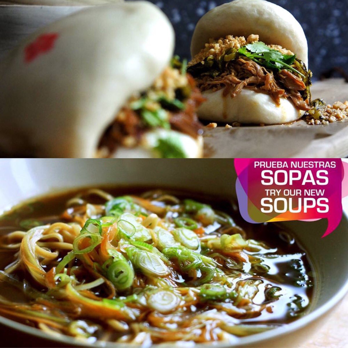 Plan perfecto:
- Probar #Bao nuestro bocado de moda. 😋
- #Sopa asiática calentita. 🍜
#TakeAway A pueblos también!

#Granada #AsianStreetFood
