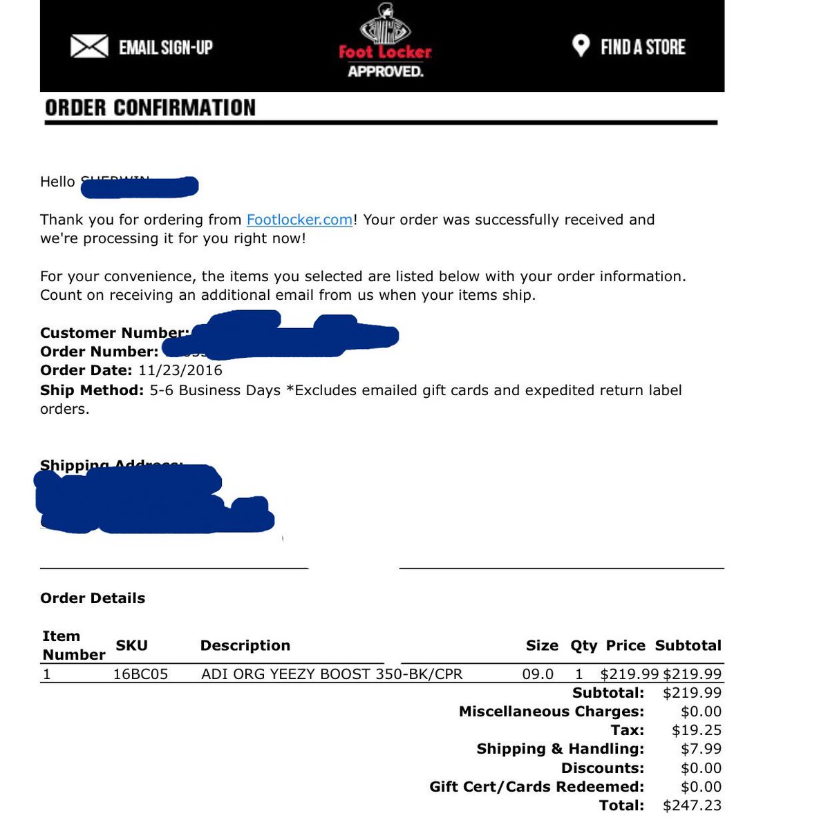 Thank You <a href="/SNKRconcierge/">TheSneakerConcierge</a> for my 1st YZY350