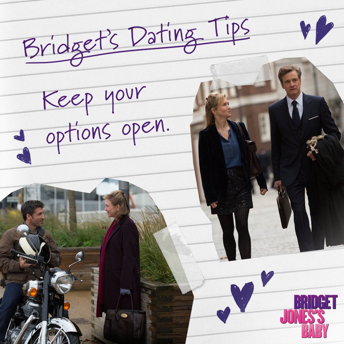 Bridget's Dating Tip #849: Fully explore all options
#BridgetJonesBaby is on Digital HD 11/29 &amp; Blu-ray &amp; DVD 12/13
uni.pictures/BridgetJonesBa…