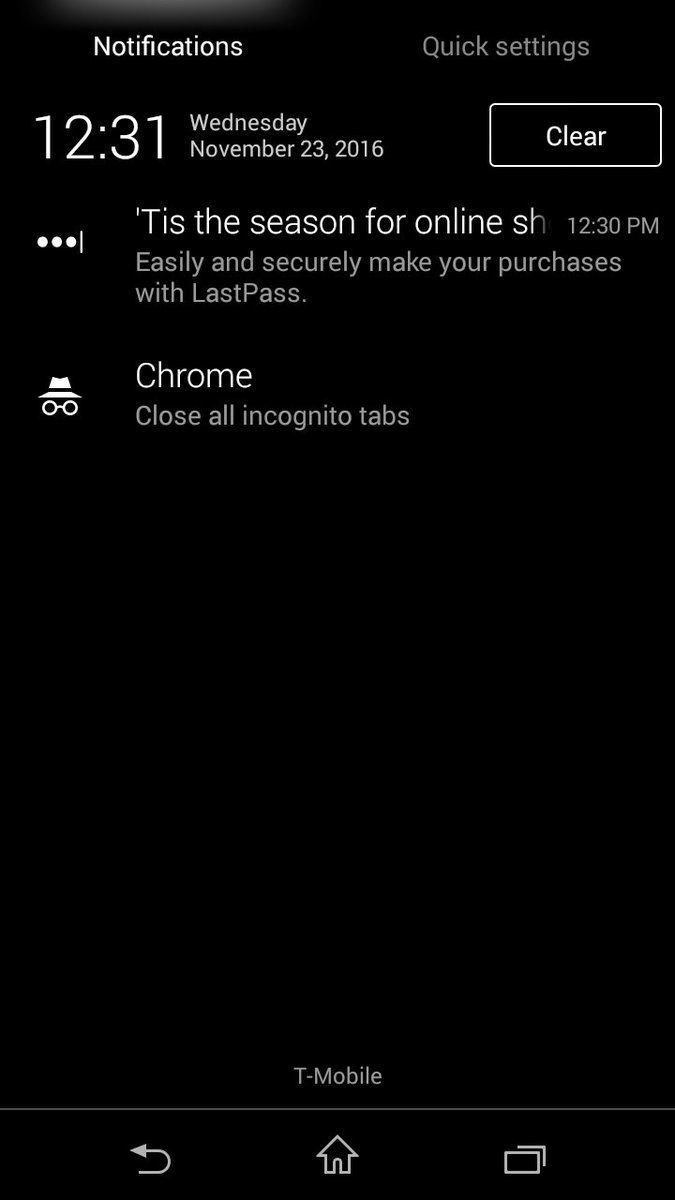 unusualbob's tweet photo. @LastPass your app just pushed an ad in notifications, I am on premium, please tell me this was a mistake https://t.co/9hmympDnlZ