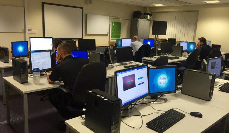 CheshPoliceHR's tweet photo. Sneaky peek ๐ Officers undertaking assessments as part of the PC to Sergeant promotion process... #goodluckchaps https://t.co/WQOFMkMqMu