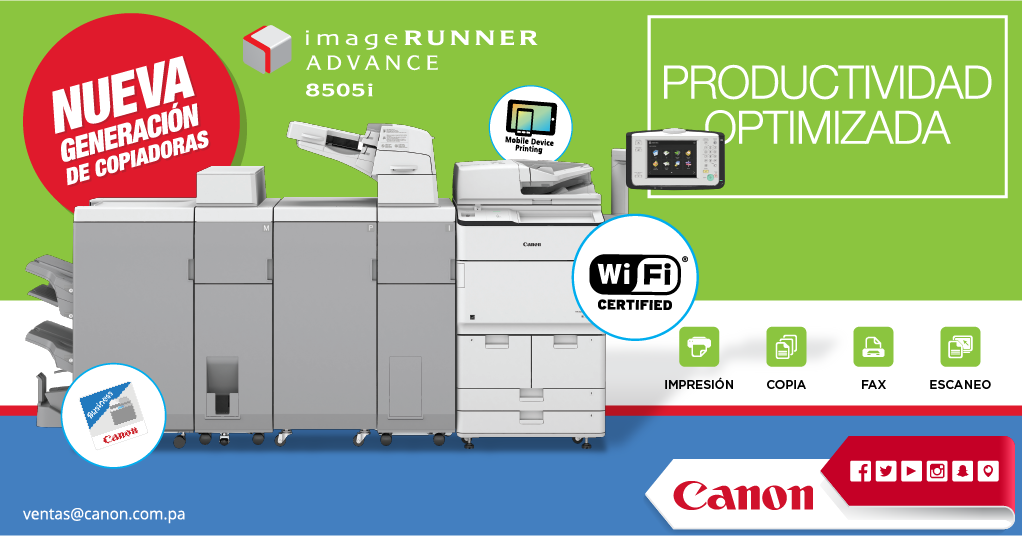 CanonPTY's tweet photo. No digas las horas que trabajas, mejor di lo que consigues en esas horas. Nuevas Copiadoras #imageRunnerAdvance pensando en tu negocio. 🖨💭 https://t.co/ODnE0M7MG1