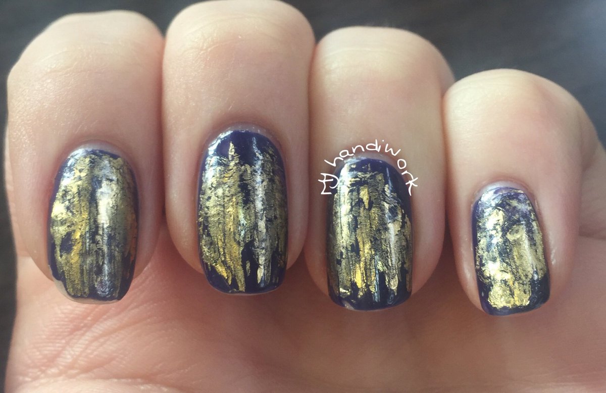 #nails #nailart #gold leaf