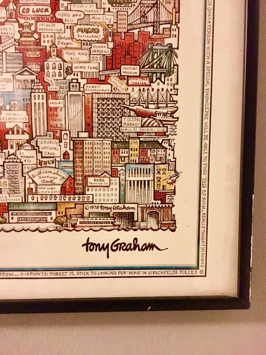 AuthorTomWhaley's tweet photo. Holy #ThriftStore find!! I just bought this #vintage #1978 #TonyGraham #poster called #Manhattan!! for $18! #artist #art #thriftstorefind https://t.co/JVxFdnisX6