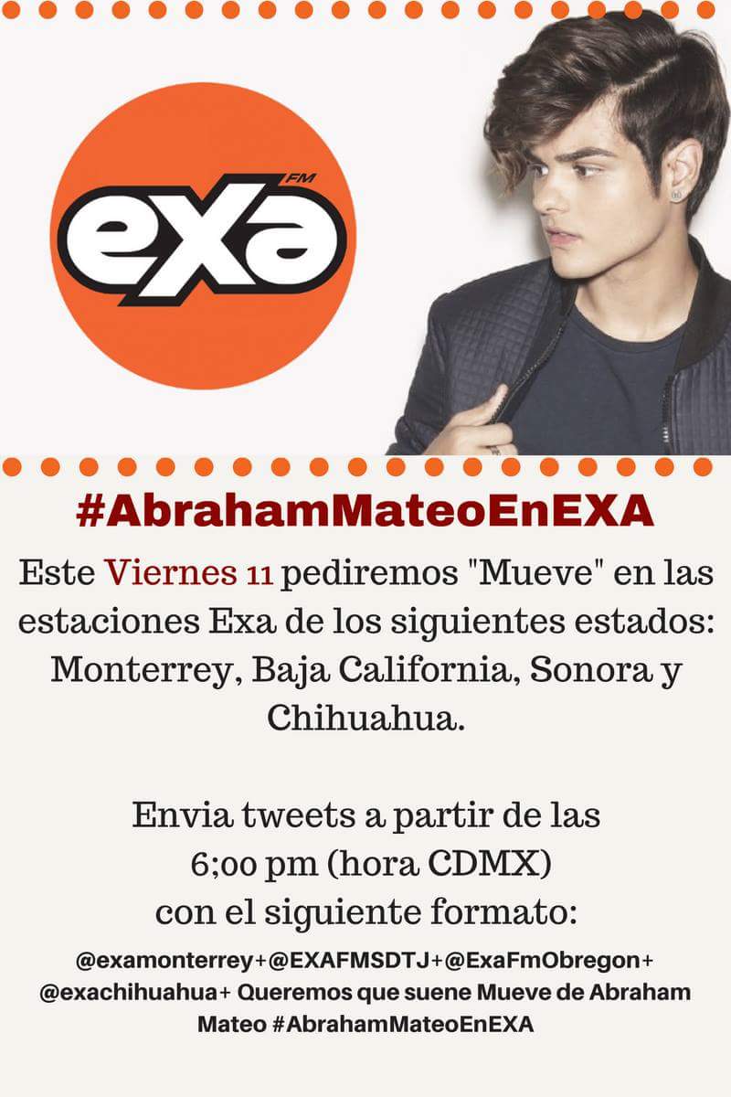 En 2 hrs tenemos misión ¡Vayan calentando las manos! 🙌✋🙅 #AbrahamMateoEnEXA