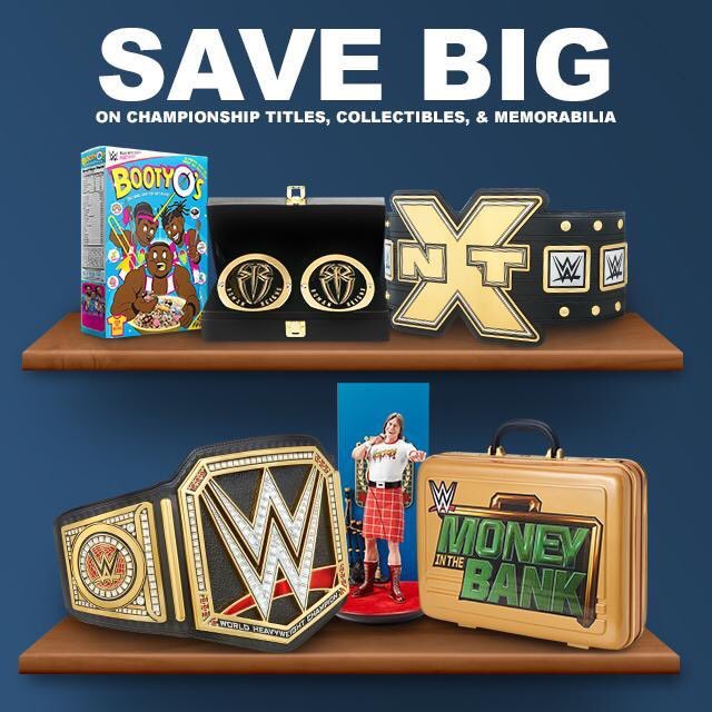 WWEAustralia's tweet image. Today Only at @WWEShop!
Save Big on WWE Titles, Collectibles &amp;amp; Memorabilia wwe.me/3jzQ5M #ShelfGoals #WWEAustralia