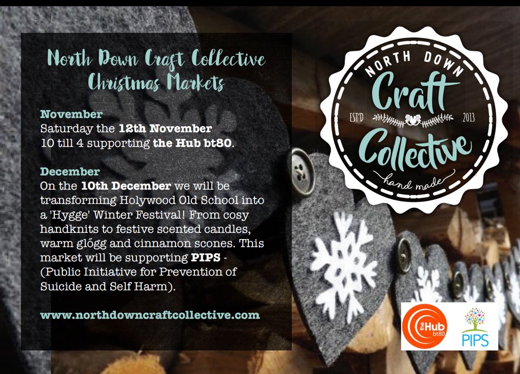Come see a brilliant bunch of makers &amp; crafters tomorro <a href="/northdowncraft/">North Down Craft Collective</a> in Holywood old school 10-4, we'll be there