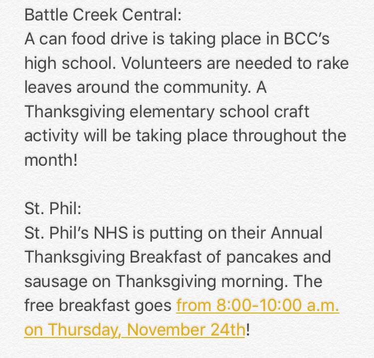 yac_bccf's tweet photo. Here is a list of what is going on this week in our Battle Creek Schools! https://t.co/e3M9jCdd0e