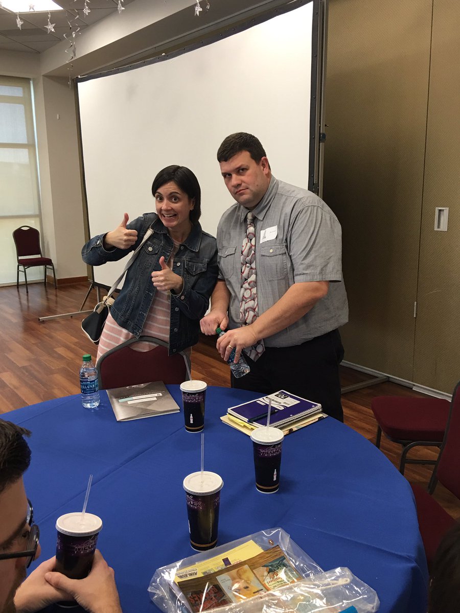 RilleneN's tweet photo. Don't let the goofiness fool you. Joe and Melissa's Walk and Write class was awesome. #UCTE2016 https://t.co/8l71hTY9dU