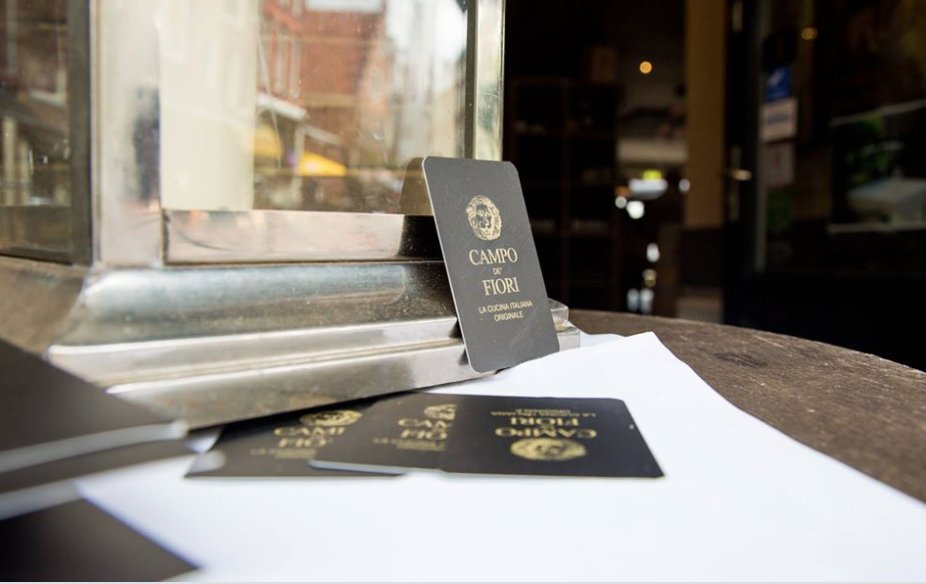 CreatingBuzznl's tweet image. Thanks for eating out at Campo de'Fiori today. Take our card to share it with your friends. 
#campodefiori #italianrestaurant