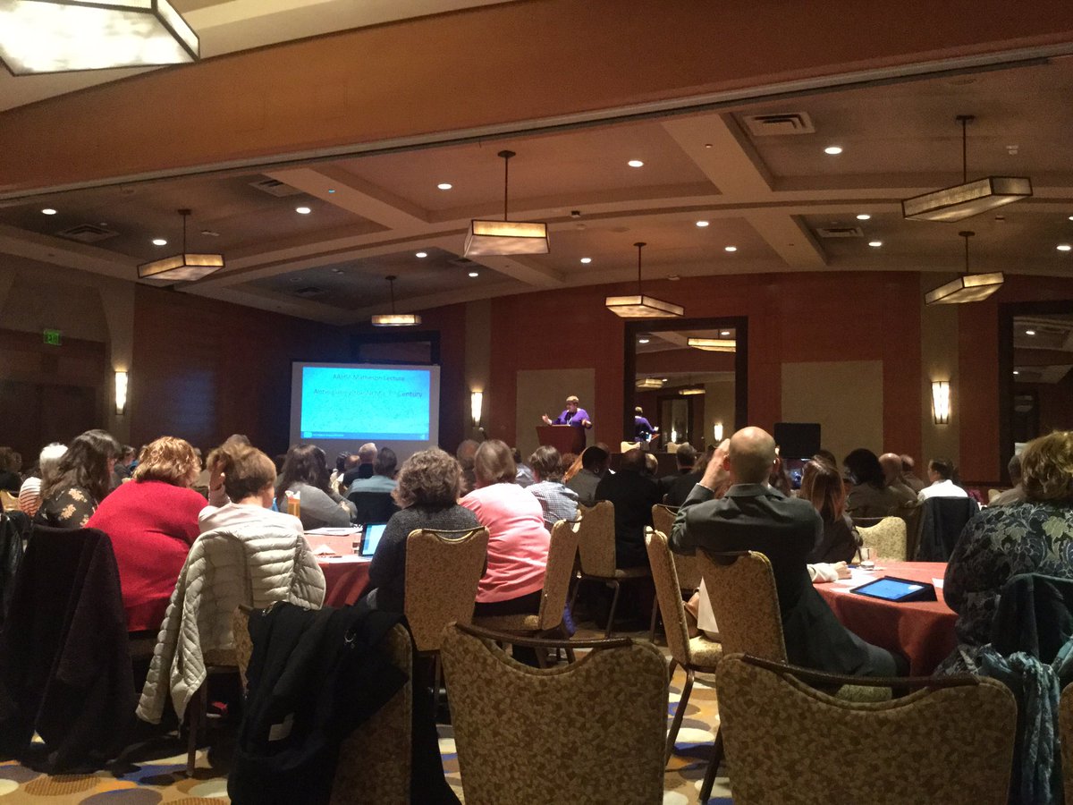 ElaineMartin2's tweet photo. AAHSL welcomes @NLMdirector Patty Brennan as the AAHSL Matheson Lecture speaker #medlibs #aahsl2016 https://t.co/VK7VWhPady