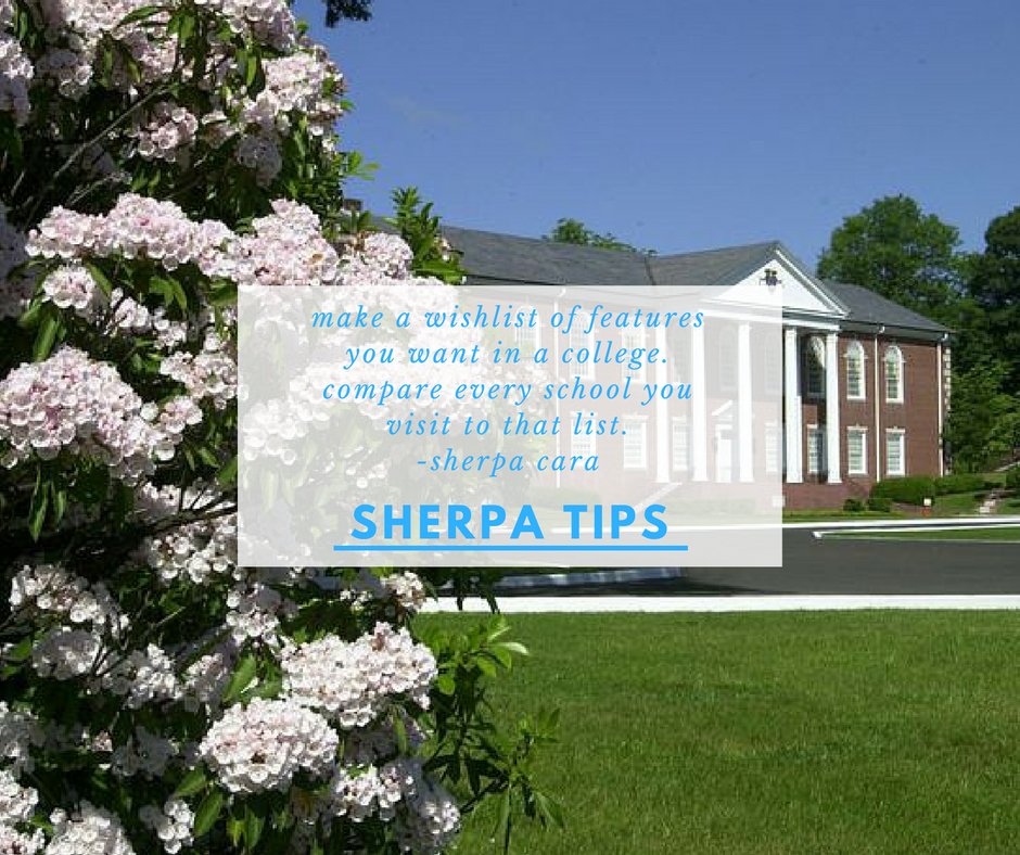 CampusSherpa's tweet photo. #SherpaTips for choosing the right school!
Ready to tour? Book today at https://t.co/gY2yEz1p9q https://t.co/o60ZWXiMST