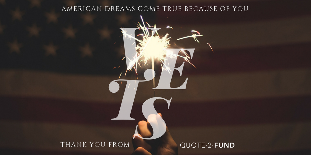American Dreams come true because of you.#VeteransDay #SmallBiz #SmallBusinessSaturday