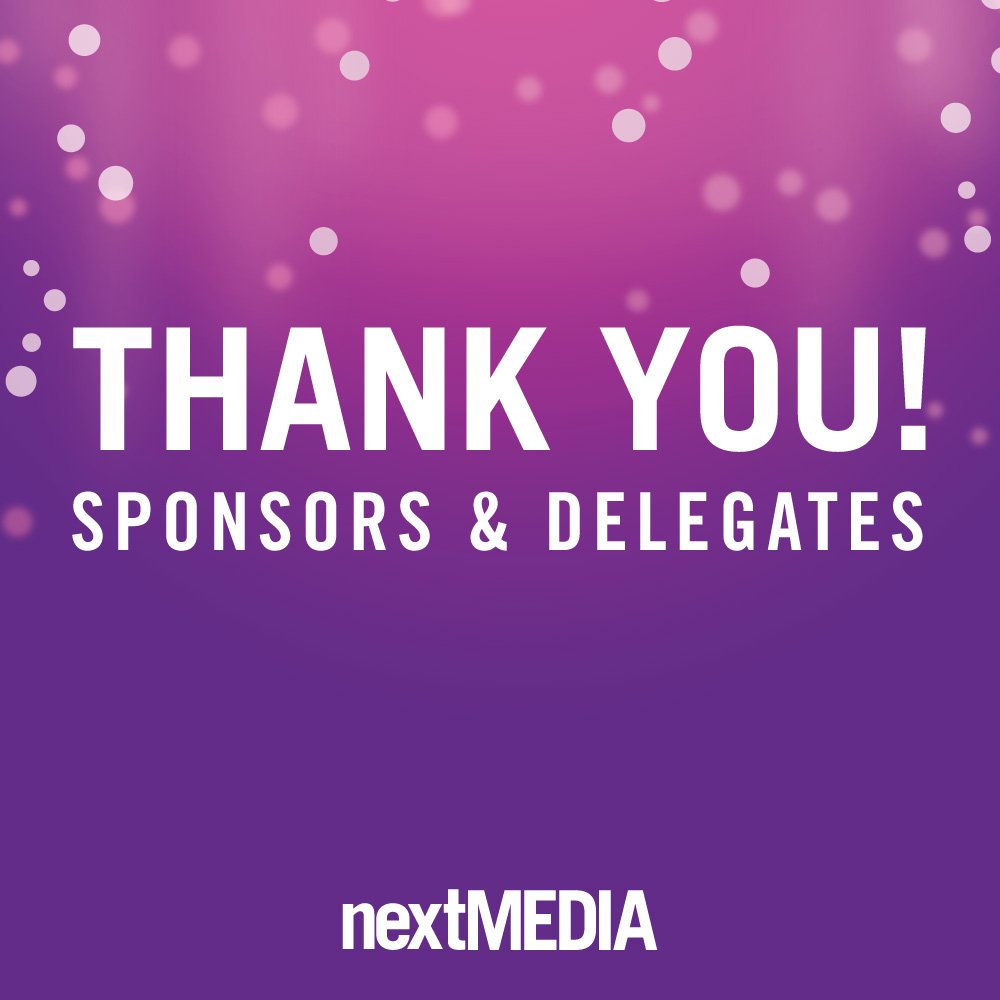 And that's a wrap! THANK YOU to all of our participating sponsors and delegates who made #nextMEDIA16 possible!  See you next year!