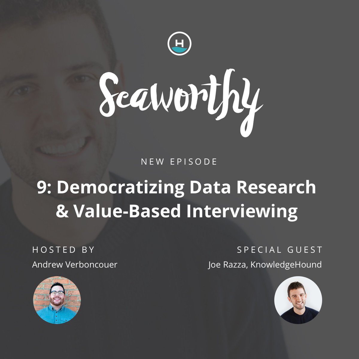 seaworthyfm's tweet photo. 9: Democratizing Data Research &amp; Value-Based Interviewing (ft. @jrazza of @_KnowledgeHound) https://t.co/iTwxSPTK6C #dataresearch https://t.co/LPRRkoINqC