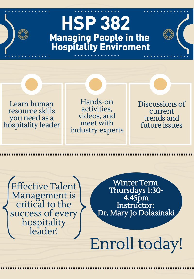 DePaulHSB's tweet photo. The School of Hospitality Leadership is offering a great new course the winter quarter. Check out the flyer for details!
#DPUHospitality https://t.co/qMMnot7Cvg