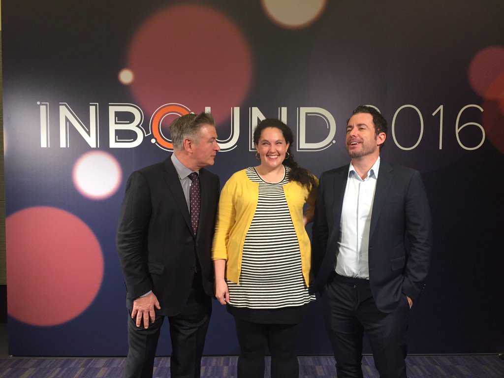 lucybsullivan's tweet photo. When you waddle up to @AlecBaldwin and he says you look wonderful and you can't handle your shiz... #INBOUND16 https://t.co/bXO76vKDPM
