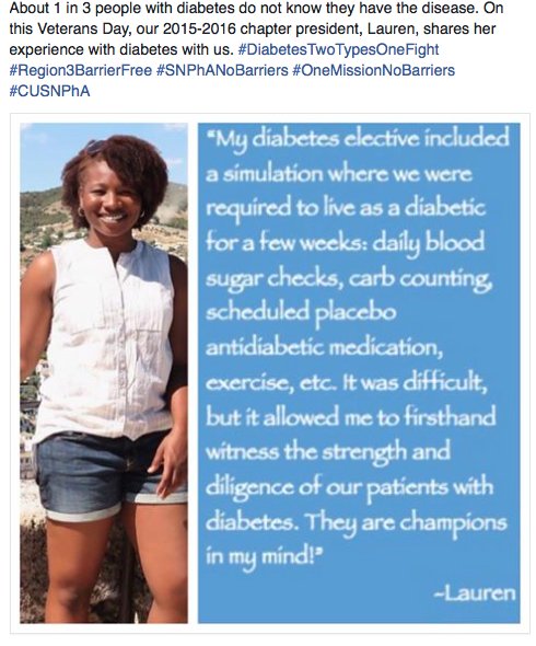 CU_SNPhA's tweet photo. #DiabetesTwoTypesOneFight #Region3BarrierFree #SNPhANoBarriers #OneMissionNoBarriers #CUSNPhA https://t.co/CBrlHxNaqo
