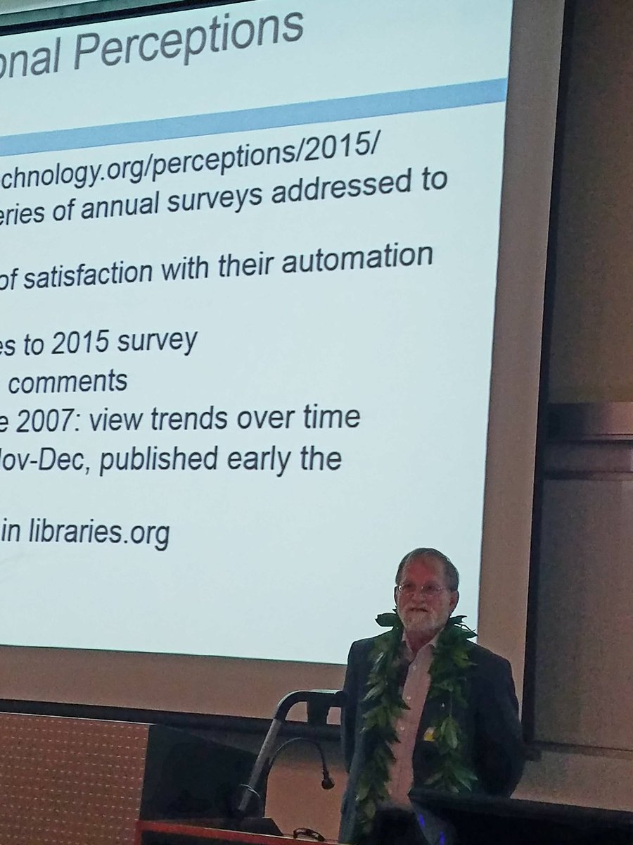 keahiahi's tweet photo. Marshall Breeding Opening Keynote #hla2016 "Increasing diversity among library types re: reqs for supporting technical infrastructure" https://t.co/3YiG4x2Pq2