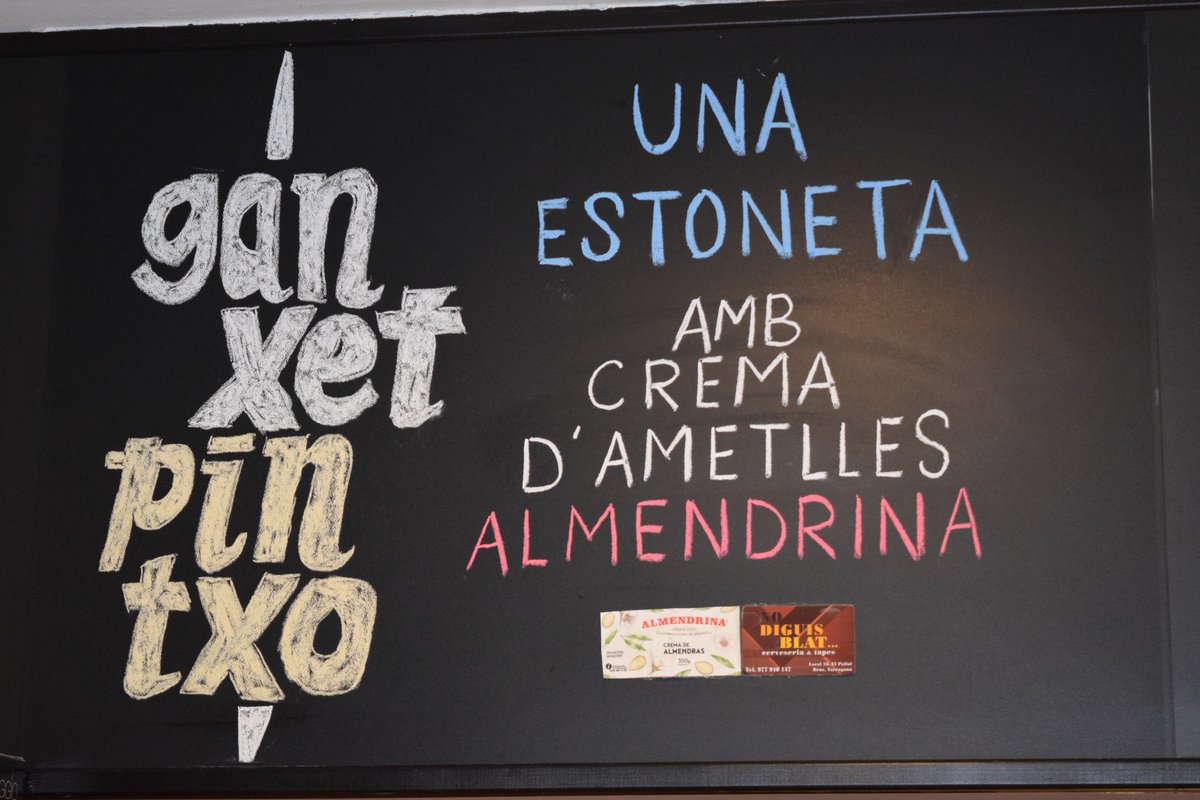almendrina1935's tweet photo. Últims dies per tastar el @GanxetPintxo amb crema d'ametlles #Almendrina al #NoDiguisBlat! Punxa'l però a la panxa no, @GanxetPantxo! https://t.co/pmTfkEt0N2