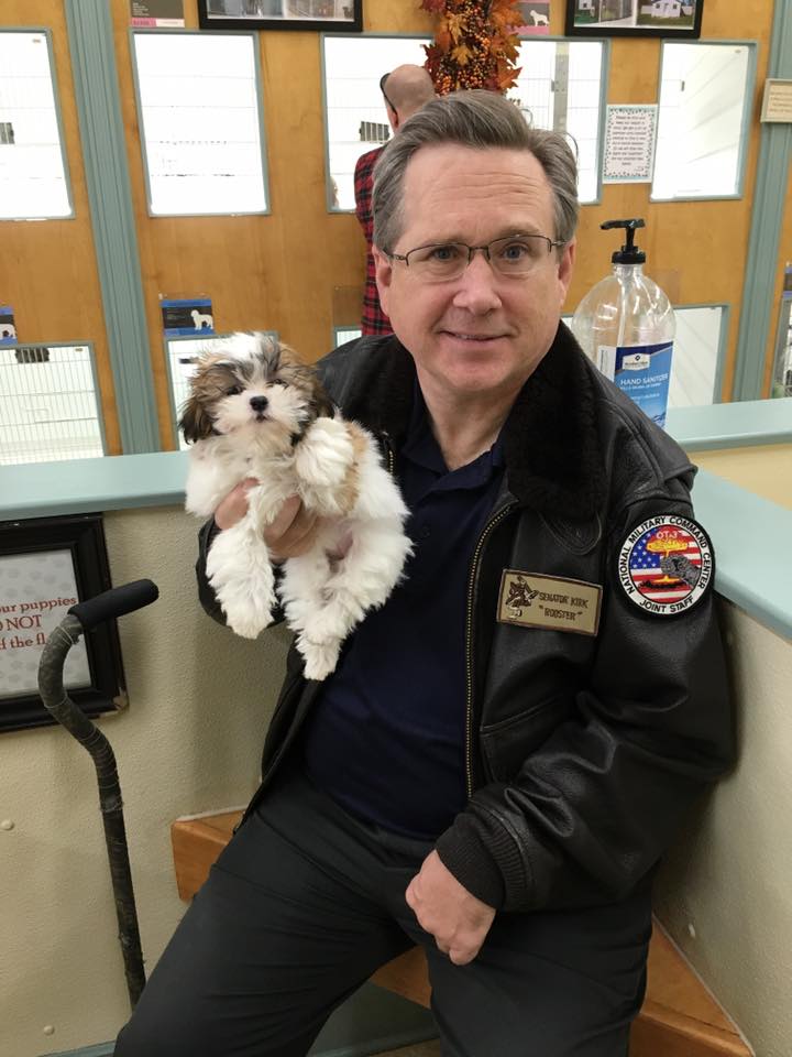 Truman said, "If you want a friend in Washington, get a dog." Meet the newest member of Team Kirk, Sweet Pea.