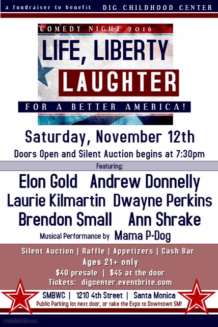 funnydp's tweet photo. Elon Gold is 1 of the few comics I'd pay to see. So I'm honored to be working with him this Saturday. Great show. Great cause. https://t.co/pDJjemotDE