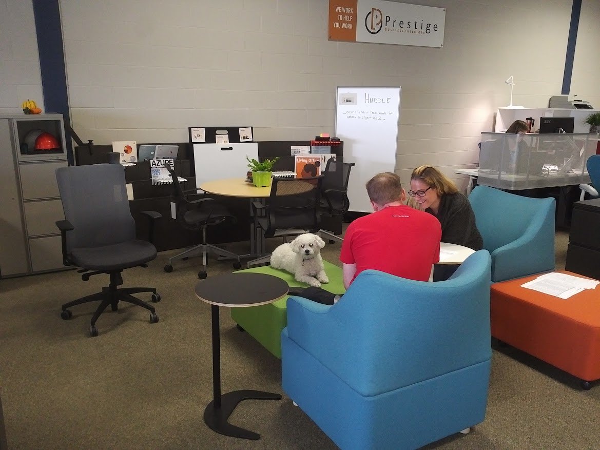 PrestigeBI's tweet image. New to our showroom, @HermanMiller Plex Lounge and Metaform!  Already being put to great use.  #Plex #Metaform #HermanMiller #kwawesome