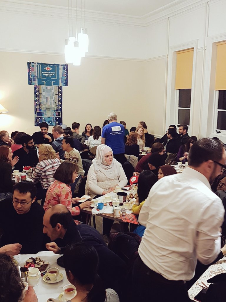 Refuweegee's tweet photo. Our #teaparty has proved rather popular...we have an overspill room! #cupofteawitharefuweegee #KettlesBoiled #weegiewelcome https://t.co/ocNRgfRy4J