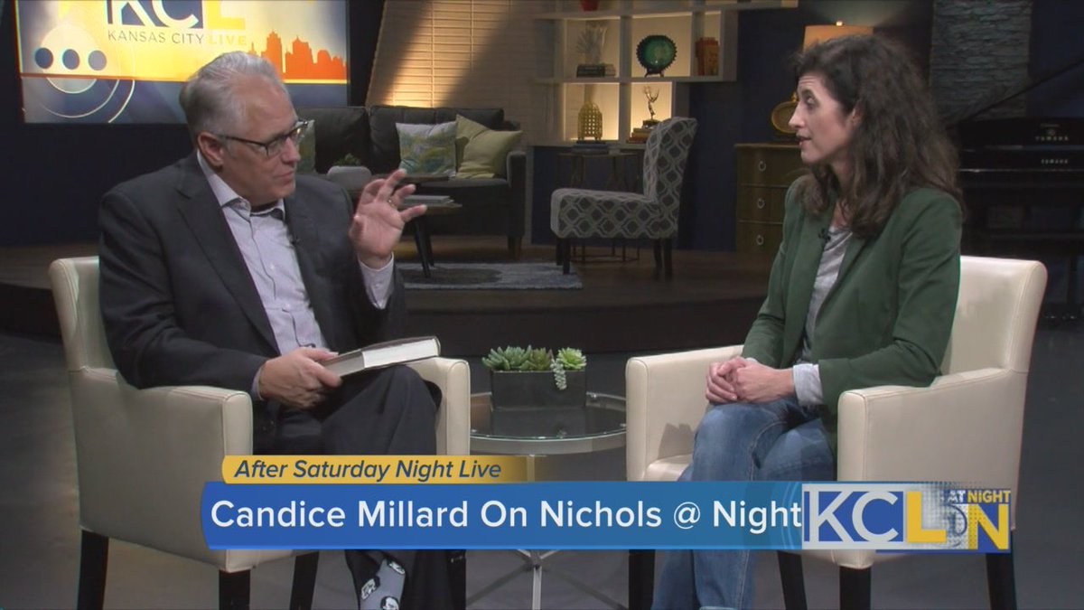KCSpotlight's tweet photo. Saturday! After #SNL don't miss @candice_millard on #NicholsAtNight with @joelkclive! https://t.co/eYaNSuArV6