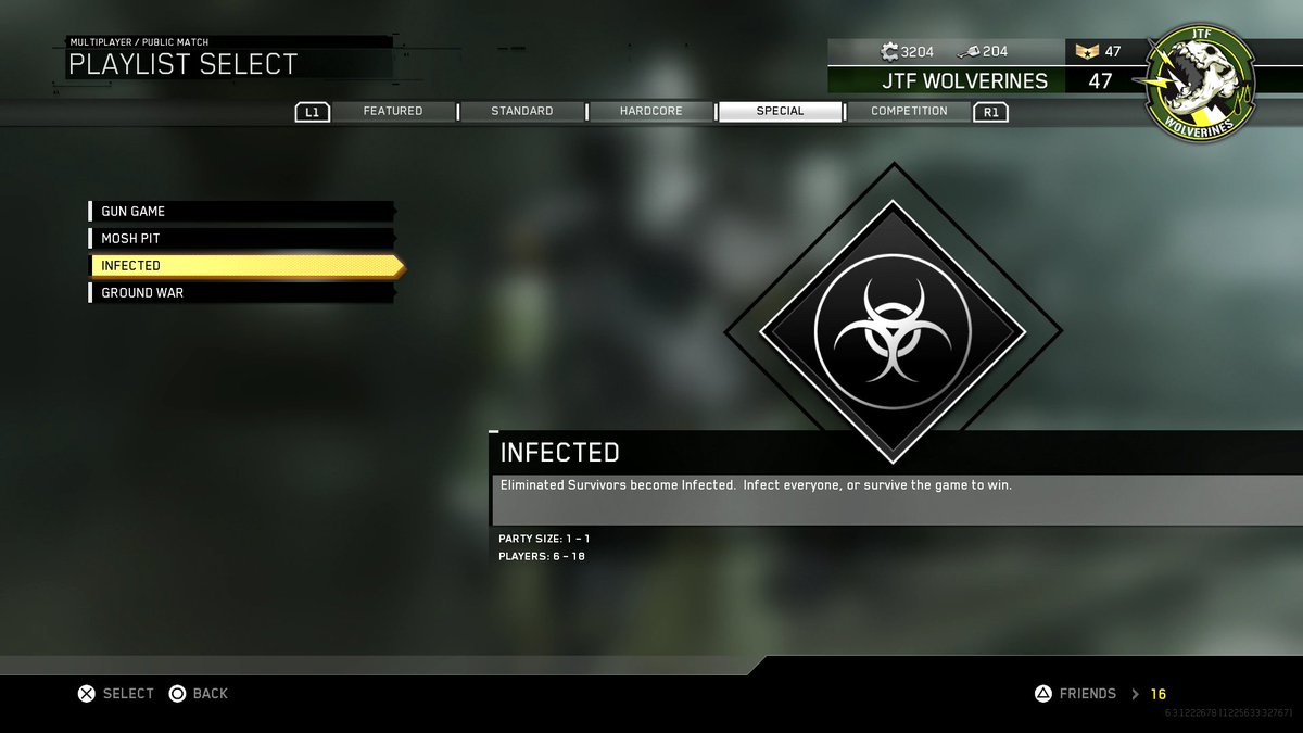 charlieINTEL's tweet photo. The new patch update has added Infected mode. (via @SimCardInvalid) https://t.co/3YNoFpxZby