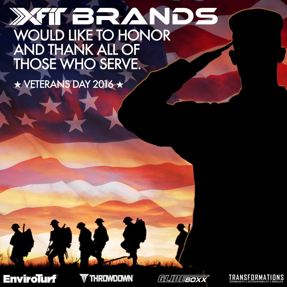 glideboxx's tweet photo. XFit Brands would like to honor &amp; thank all of those who serve.
#veteransday #veteransday2016 #military #serve #service #reserves #thankyou https://t.co/lpvhXFgXli