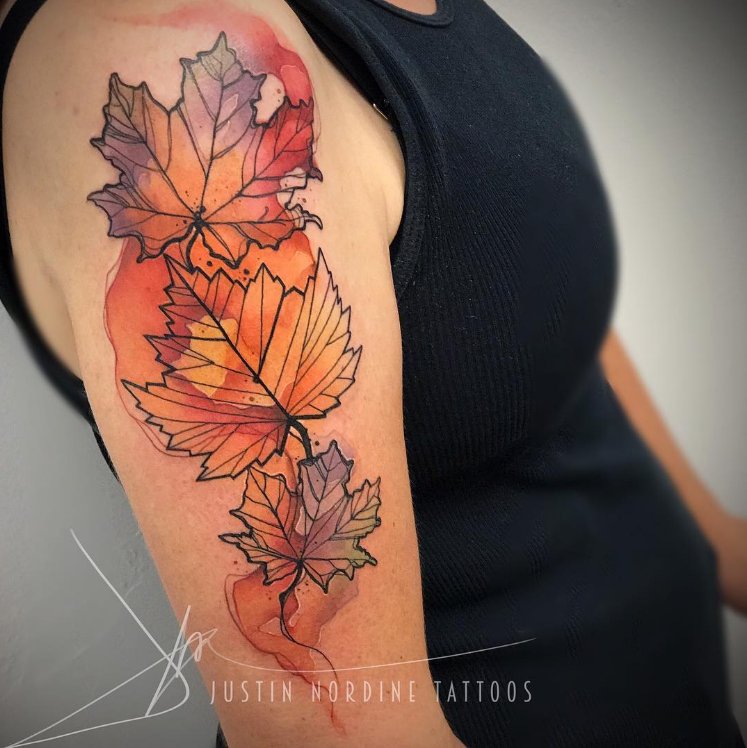 tattoodotmusic's tweet photo. #tattoodotcom #inkoftheday by Justin Nordine
#watercolortattoo #fallleaves #autumnleaves #autumntattoo #falltattoo
https://t.co/zDgI7YAkjK https://t.co/8SPuzYaYMl