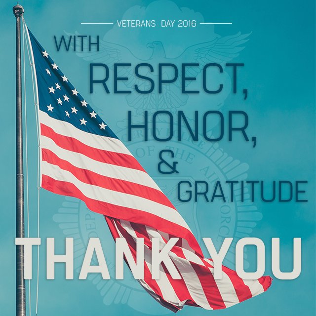 AFDefenders's tweet image. Today, we honor our Veterans and the sacrifices they've made in serving the country we are so proud to live in! Have a happy #VeteransDay.