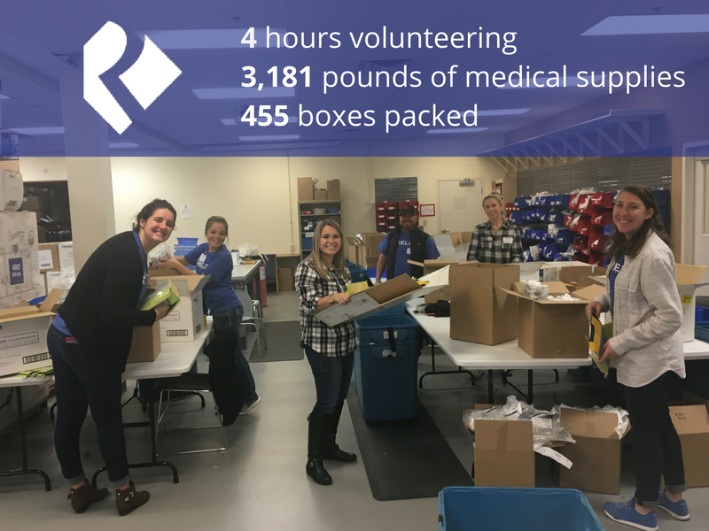 ReluTech's tweet photo. We participated in @TAGthink's Day of Service at @medshare by #helping organize & pack surplus medical supplies. #volunteering #MeetRelus https://t.co/iqDXNYPhoy