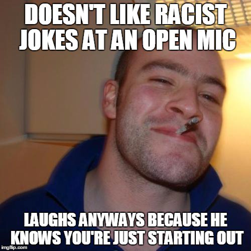 I'm not racist. But your girlfriend getting stoned is funny!!!!! Good job white Belt!!!