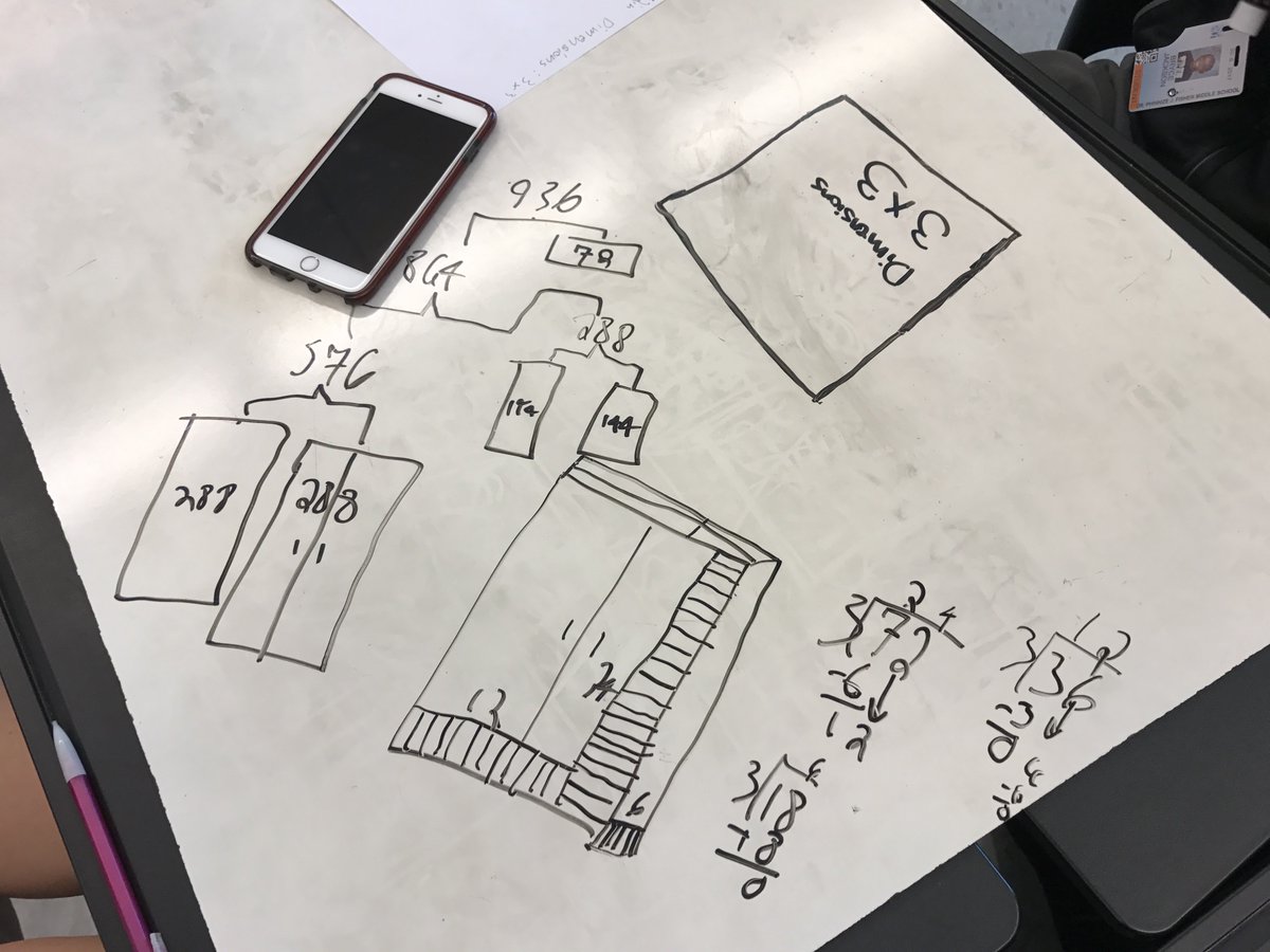 bethbarwick's tweet photo. Ss exercised their problem-solving skills w/@mr_stadel's File Cabinet task. Couldn't do w/out my giant whiteboards #mtbos #pjfmsprograms https://t.co/sQsUX0wywE