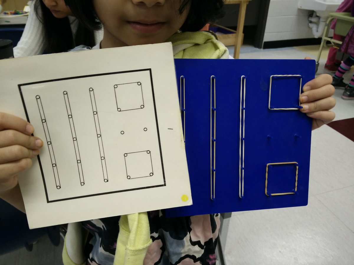 MsLisClass's tweet photo. October 21, 2016 - Fun with geoboards! Both independent and guided exploration! https://t.co/ledRcvOwsd