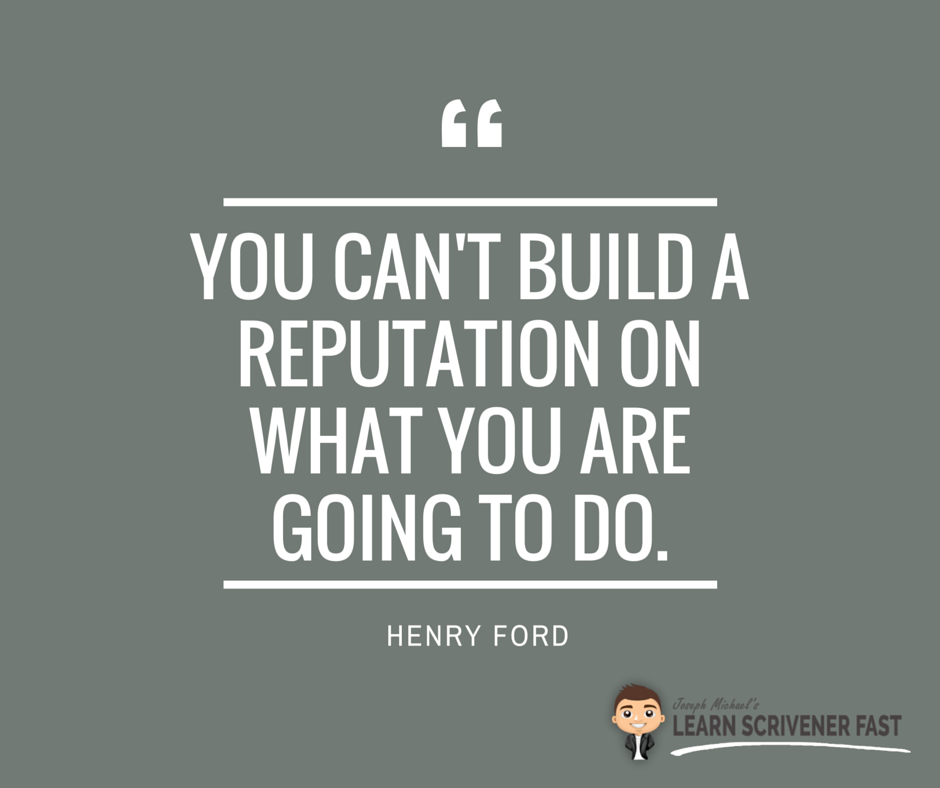 ScrivenerCoach's tweet photo. You can't build a reputation on what you are going to do. -Henry Ford https://t.co/KVFaeqKvtB