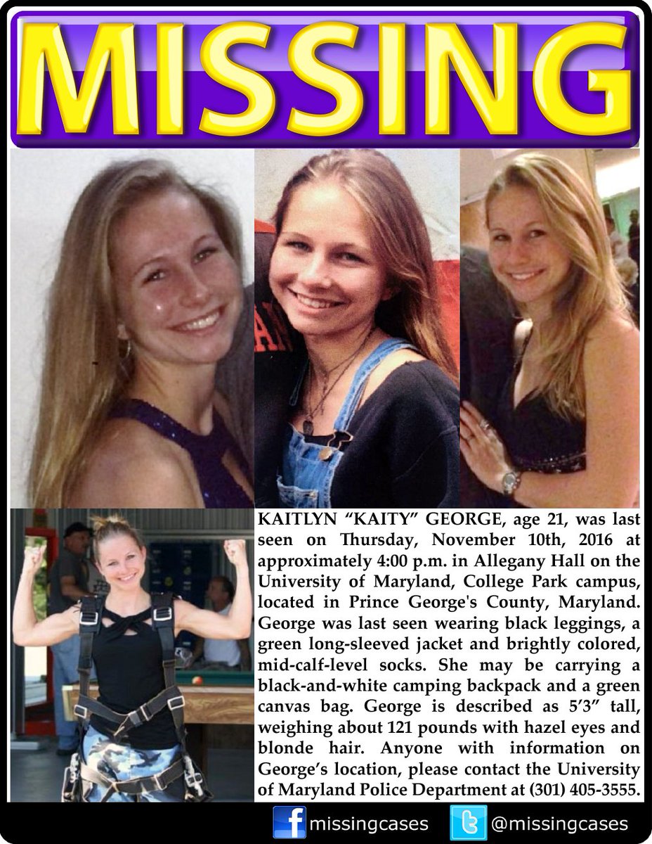 MissingCases's tweet photo. RT #KaitlynGeorge #UMD student #missing #CollegePark #Maryland Prince George's County #PGcounty #MD #Terps https://t.co/vxxCt3N7vz