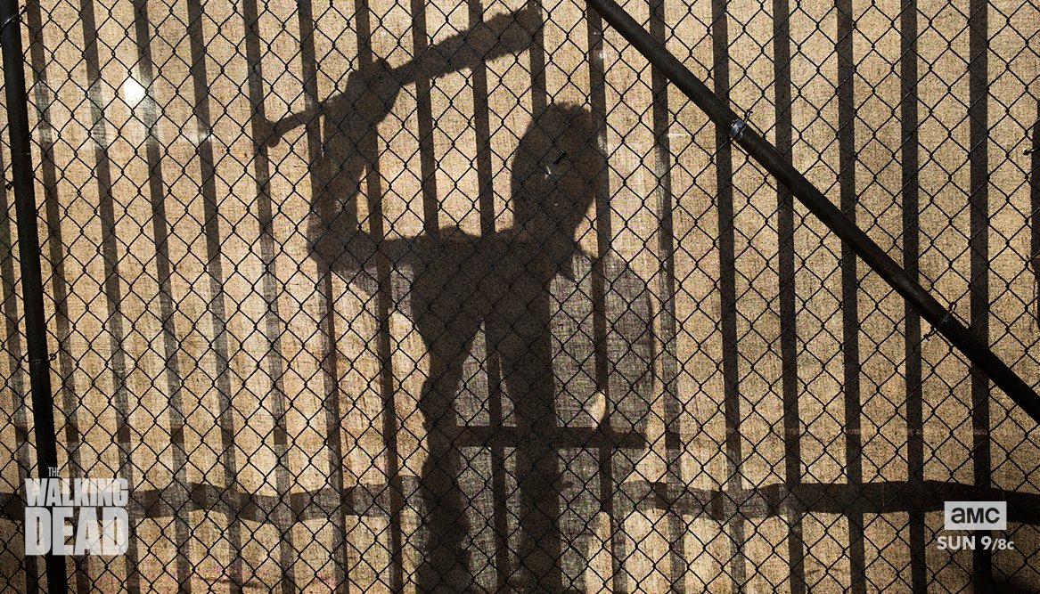WalkingDead_AMC's tweet photo. Negan has arrived. See if the people of Alexandria are ready in this sneak peek of Sunday’s #TWD: https://t.co/f38n4HVVST https://t.co/WMdM9gl5Y4