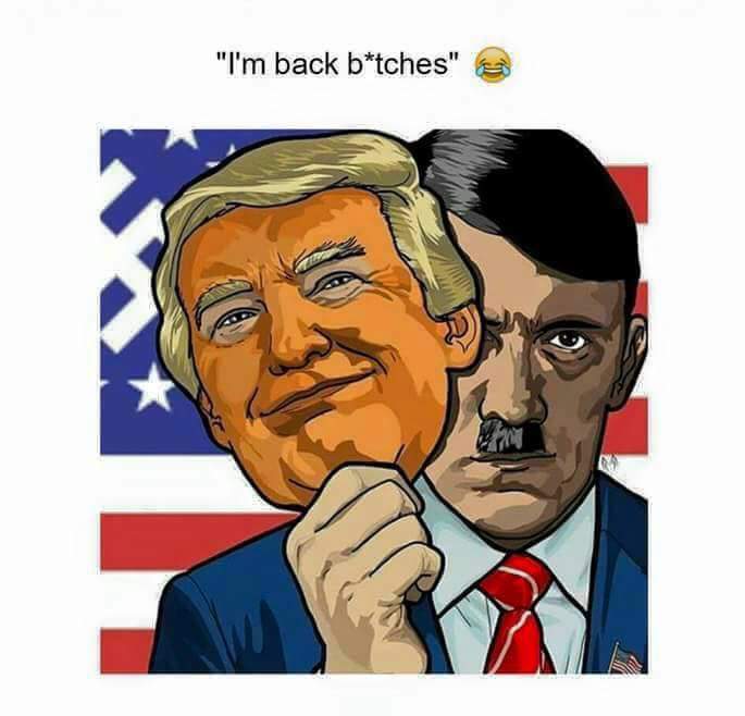 KensiDensi's tweet photo. This is perfect. We know who you really are @realDonaldTrump #NotMyPresident #PleaseKillYourself. https://t.co/MsBk4alKuE
