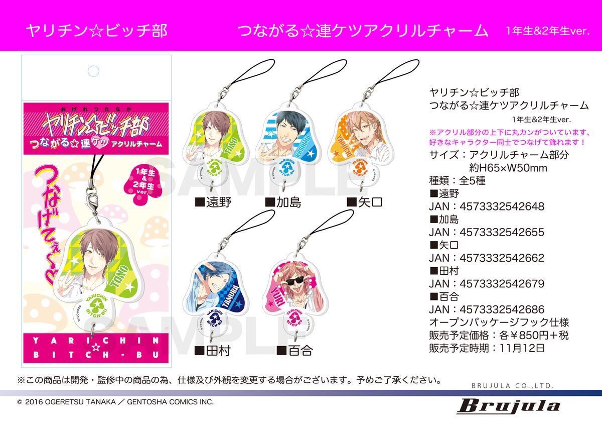 グッズ情報】 『ヤリチン☆ビッチ部 つながる連ケツアクリルチャーム 1