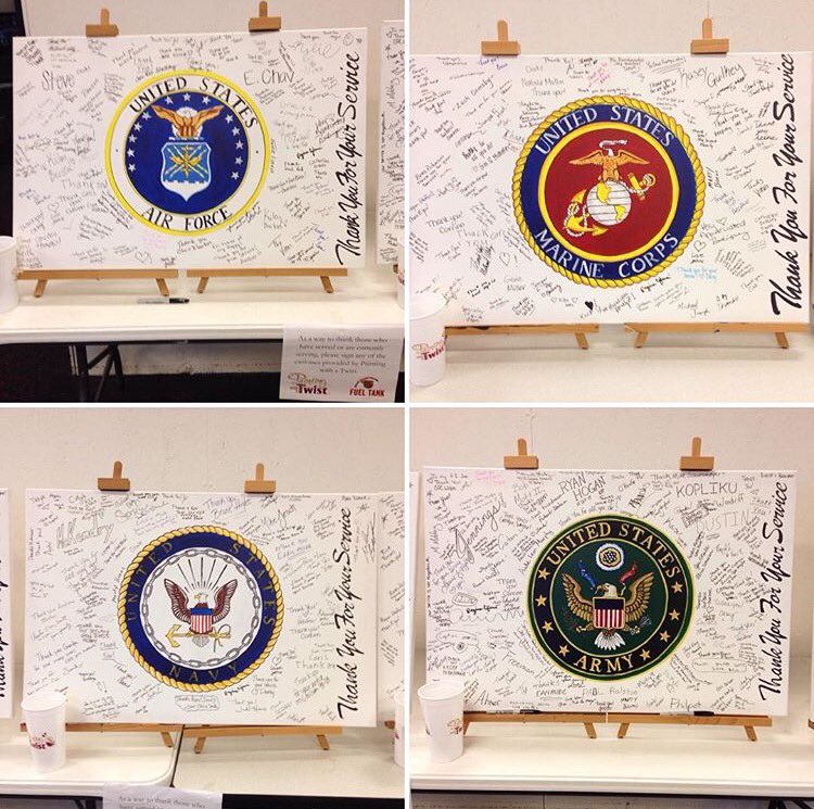 Today we thank those who have served in all branches of the military and for their sacrifices that allow us to do what we love.