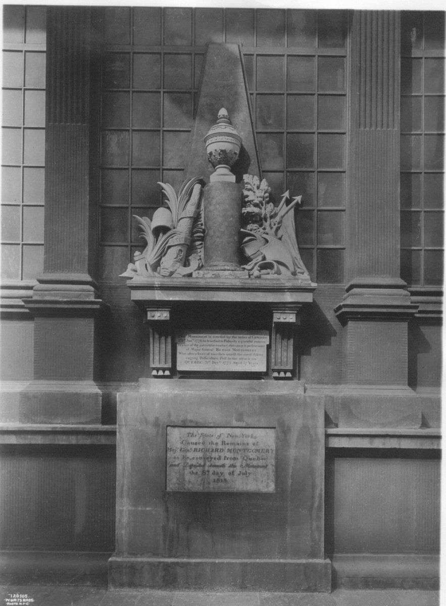 TrinityChrchNYC's tweet photo. General Richard Montgomery is one of the many #veterans interred at St. Paul's Chapel: https://t.co/epmQKQdanf #trinityhistory https://t.co/AI7SuTE4Vt